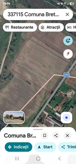 Teren de 16500 mp, în Bretea Română