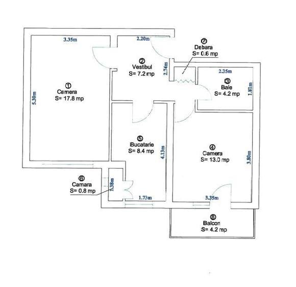 Apartament cu 2 camere în Valea Aurie