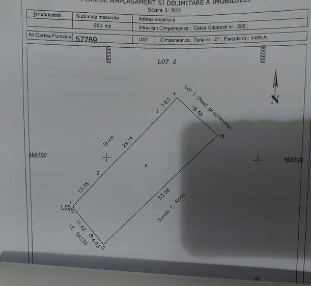 Teren Construcții intravilan de 903 mp, în Câmpineanca