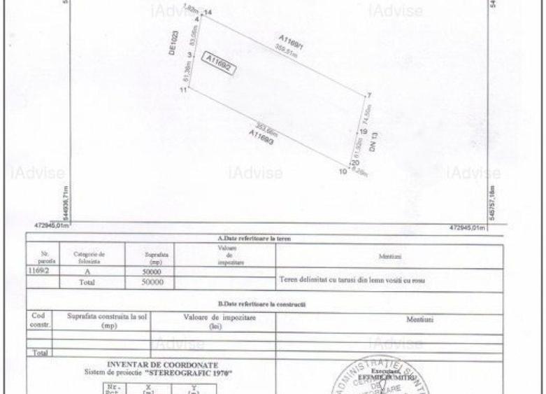 Teren Construcții extravilan de 50000 mp, în Hălchiu