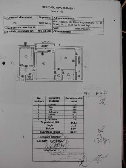 Apartament cu 2 camere semidecomandat în Central