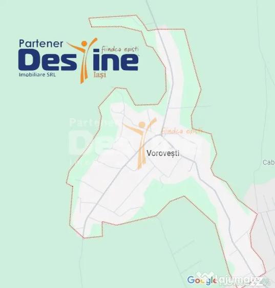 Teren de 1550 mp, în Vorovești