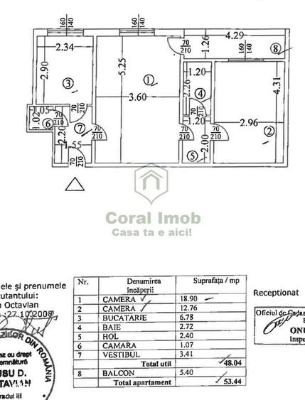 Apartament cu 2 camere semidecomandat în Tei