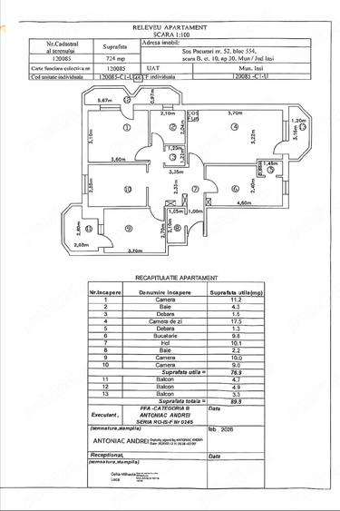 Apartament cu 4 camere decomandat în Păcurari