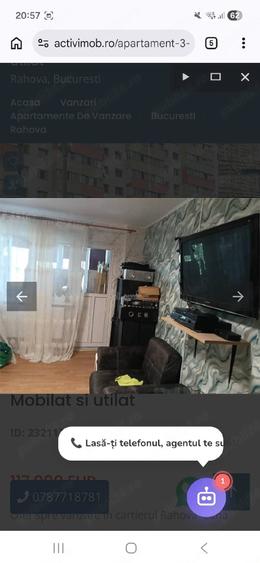 Apartament cu 3 camere decomandat în Rahova