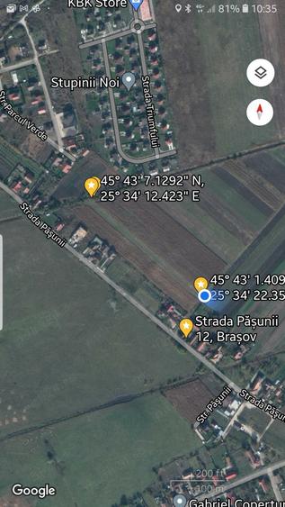 Teren de 2932 mp, în Stupini