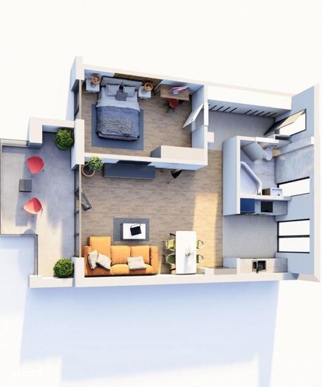 Apartament cu 2 camere în Girocului