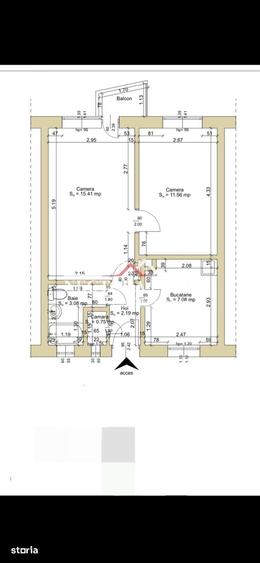 Apartament cu 2 camere în Ultracentral