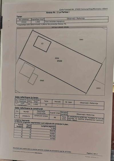 Casă cu Teren 1002 Mp în Albeni