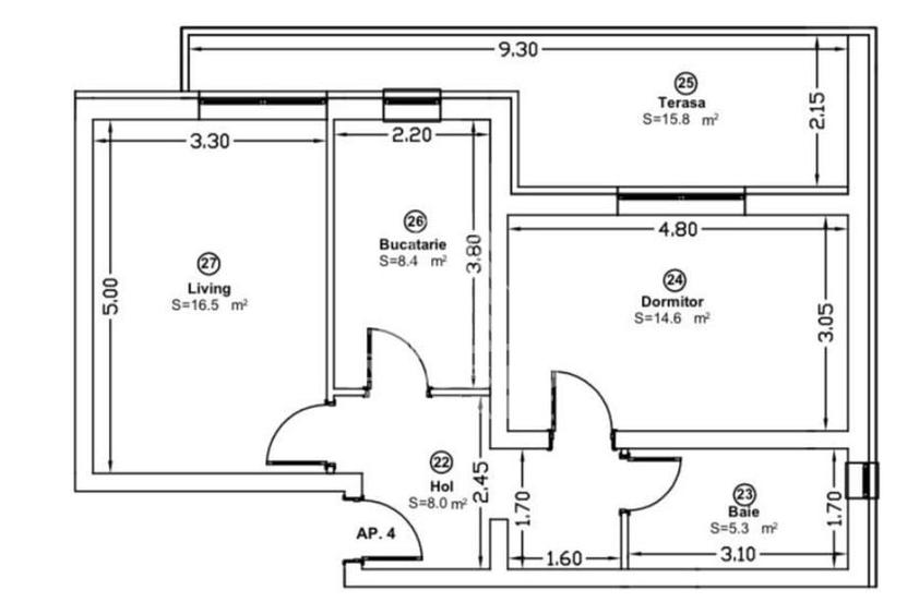 Apartament cu 2 camere decomandat, mobilat în Giroc
