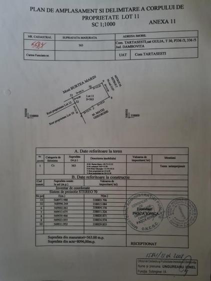 Teren Construcții intravilan de 1000 mp, în Central