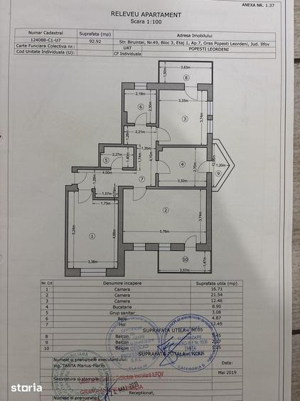 Apartament cu 3 camere în Central