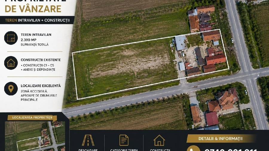 Casă individuală cu 3 camere cu Teren 2302 Mp în Șanovița