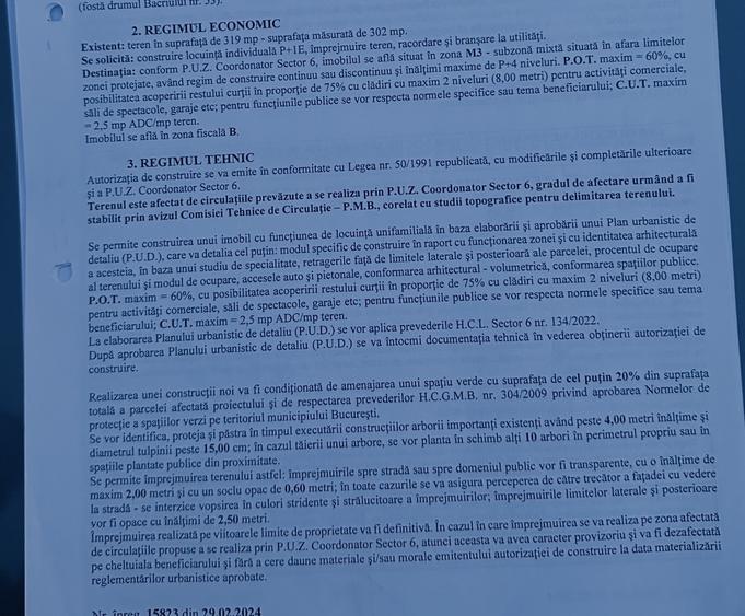 Teren Construcții intravilan de 302 mp, în Apusului