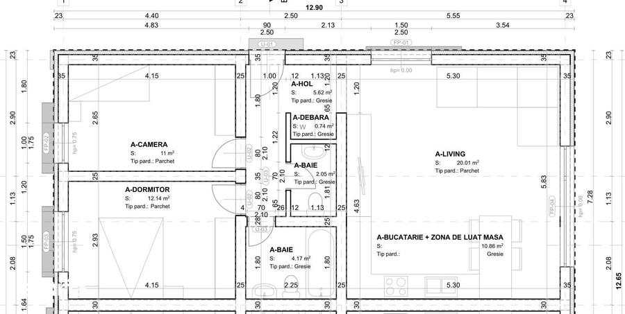 Casă cu 3 camere cu Teren 235 Mp în Central