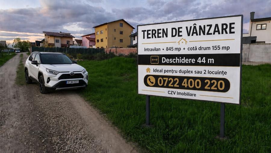Teren Construcții intravilan de 1000 mp, în Domnești