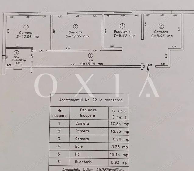 Apartament cu 3 camere decomandat în Aradului
