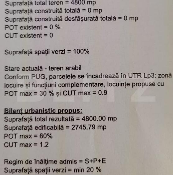 Teren Construcții intravilan de 4800 mp, în Baciu