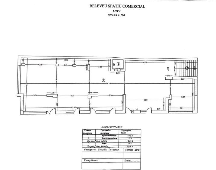 Spațiu comercial, de 208 mp, în Floreasca