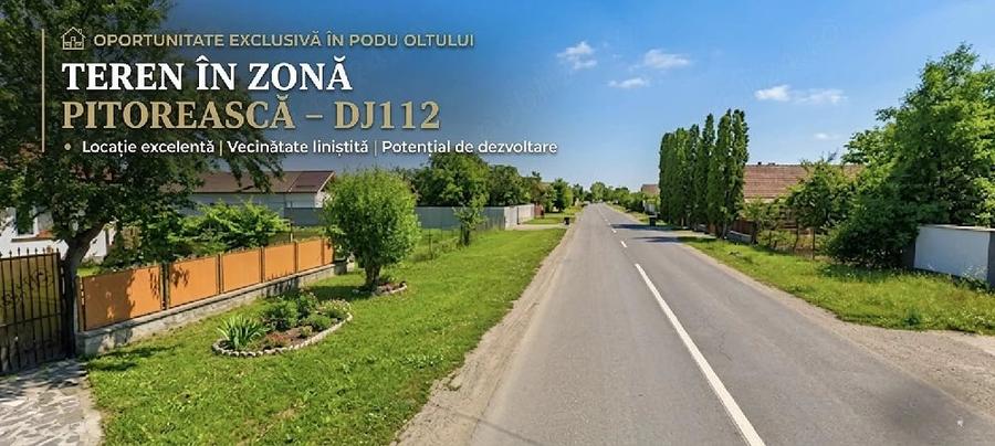 Teren de 5000 mp, în Podu Oltului