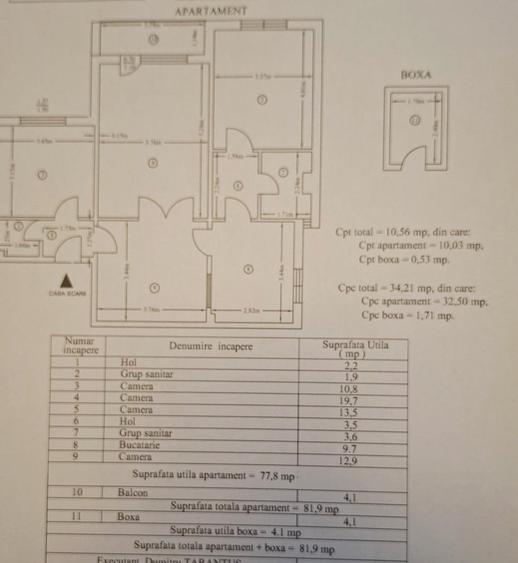 Apartament cu 4 camere semidecomandat în Mărăței