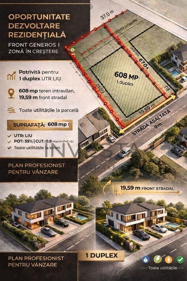 Teren Construcții intravilan de 608 mp, în Europa