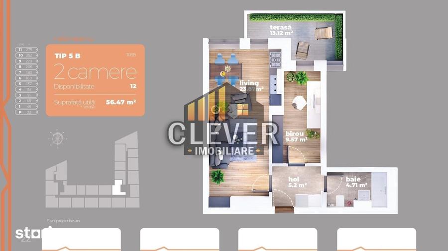Apartament 2 camere finalizat - Bd Rebreanu, Auchan Titan - 14
