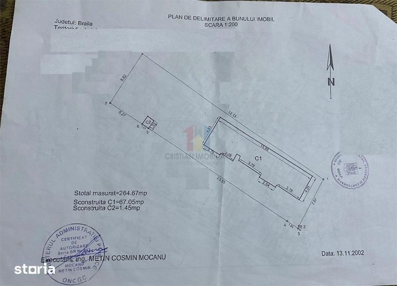 Casă cu 3 camere cu Teren 264 Mp în Buzaului