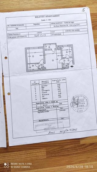 Apartament cu 2 camere semidecomandat în Central