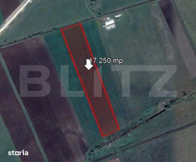 Teren de 17250 mp, în Stupini