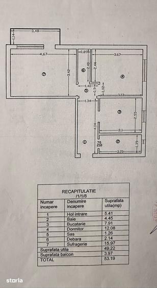 Apartament cu 2 camere decomandat în Nicolina