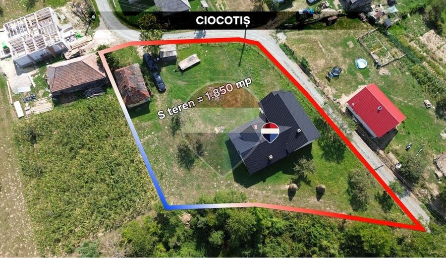 Casă individuală cu 5 camere cu Teren 1850 Mp în Ciocotiș