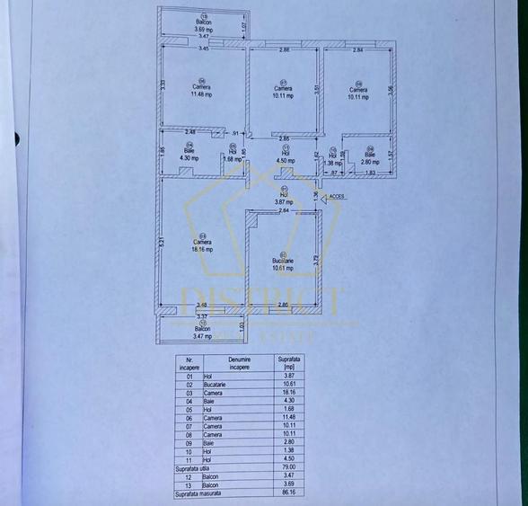 Apartament cu 4 camere decomandat în Lipovei