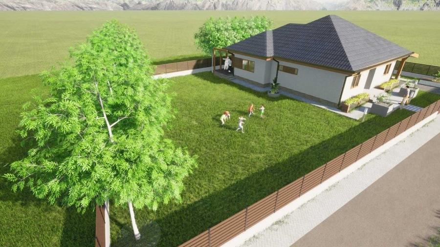 Casă individuală cu 4 camere cu Teren 725 Mp în Exterior Nord