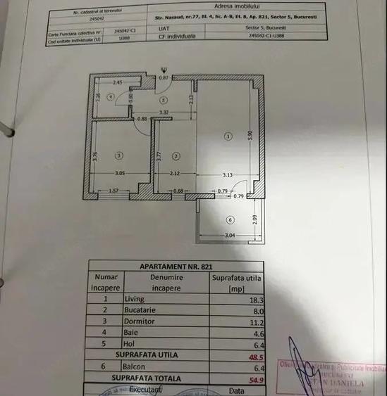 Apartament cu 2 camere decomandat în Central