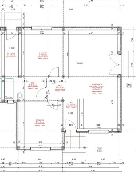 Duplex cu 3 camere cu Canalizare în Moșnița Nouă