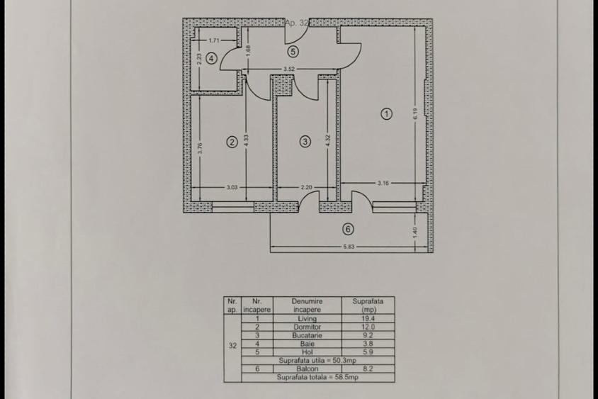 Apartament cu 2 camere decomandat, mobilat în Central