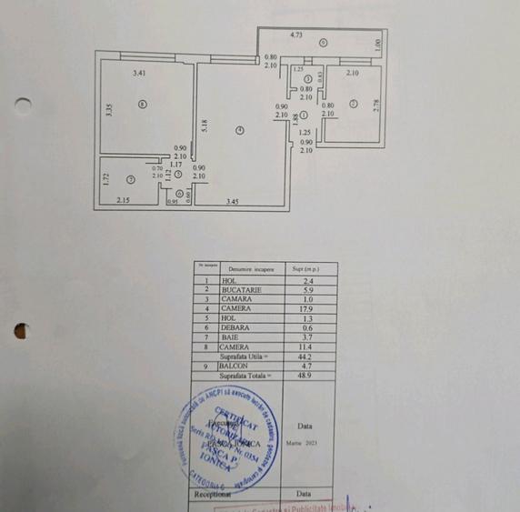 Apartament cu 2 camere semidecomandat, mobilat în 1 Mai