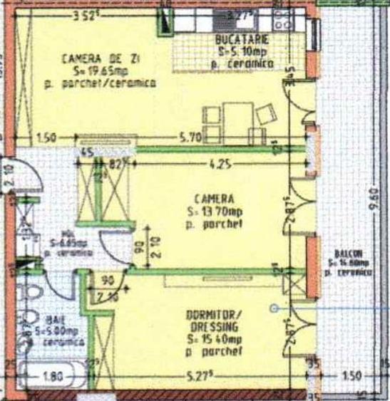 Apartament cu 3 camere decomandat în Independenței