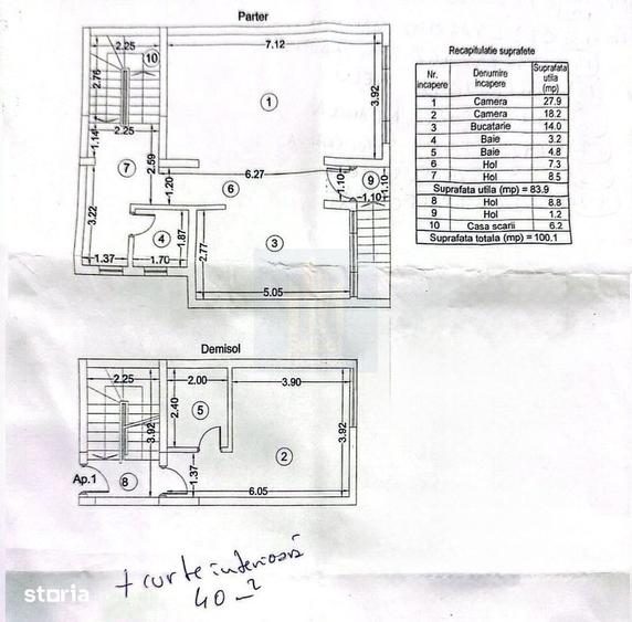 Apartament 5 camere triplex cu curte de vanzare *metrou Crangasi* - 7