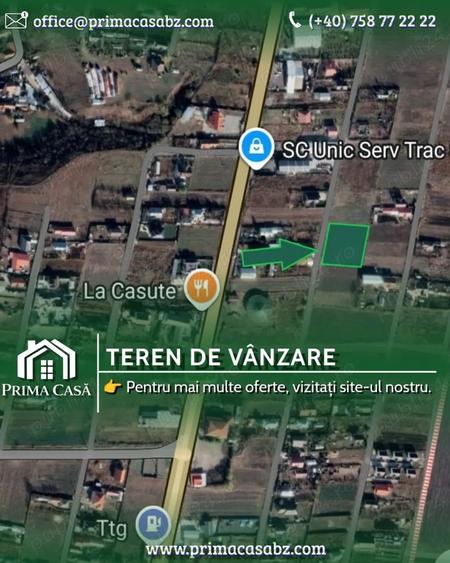 Teren de 2000 mp, în Poșta Câlnău
