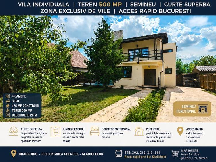 Casă cu 4 camere cu Teren 500 Mp în Prelungirea Ghencea
