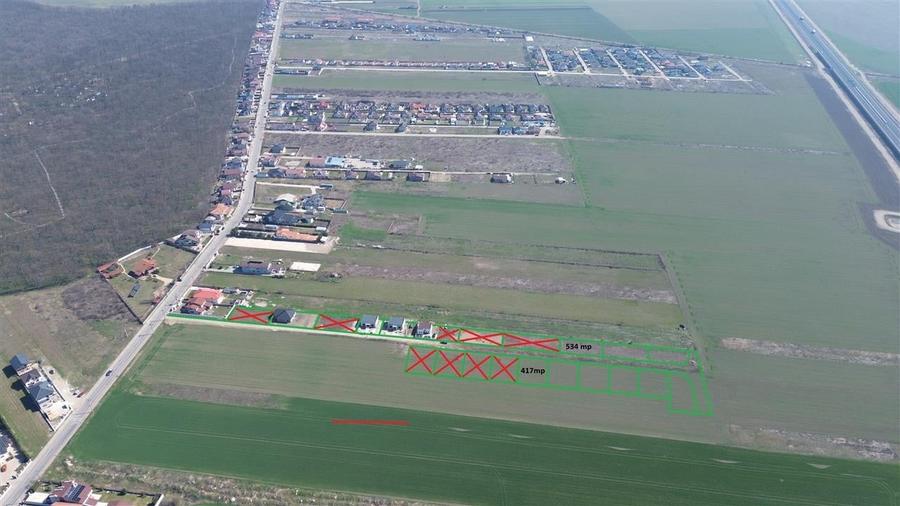 Teren Construcții intravilan de 417 mp, în Exterior Nord