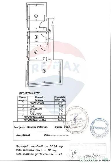 Apartament cu 2 camere decomandat în Gorjului