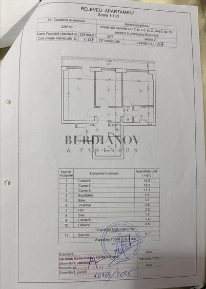 Apartament cu 3 camere decomandat în Doamna Ghica