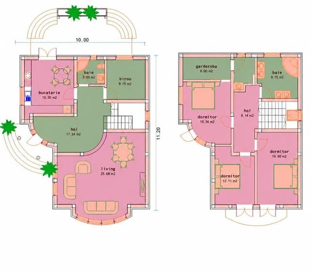 Casă cu 5 camere cu Teren 500 Mp în Nojorid