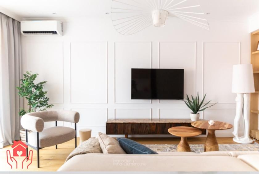 Apartament cu 3 camere semidecomandat, mobilat în Herăstrău