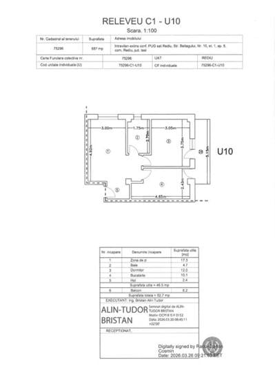 Apartament cu 2 camere semidecomandat în Rediu