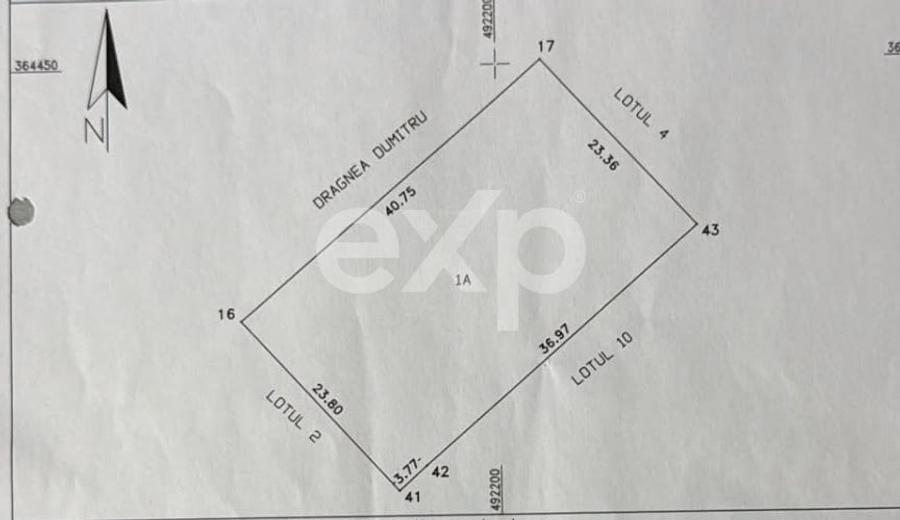 Teren Construcții intravilan de 959 mp, în Bradu