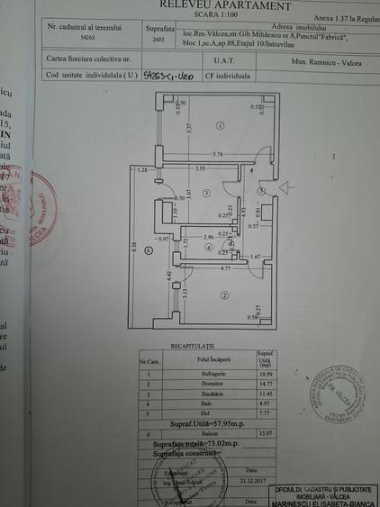 Apartament cu 2 camere decomandat în Central